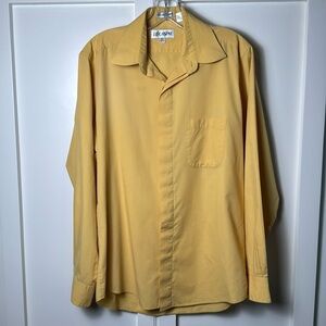 Vintage Lucasini gold button down dress shirt